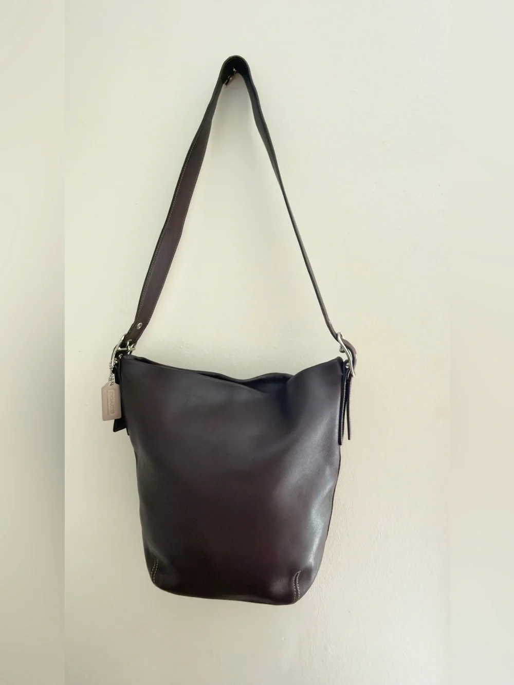 Vintage Coach Mahogany Leather Legacy Soho Bucket Hobo Bag 9186 Y2K